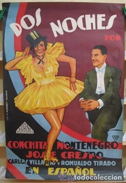 Cine: DOS NOCHES A&Ntilde;OS 30 POSTER ORIGINAL