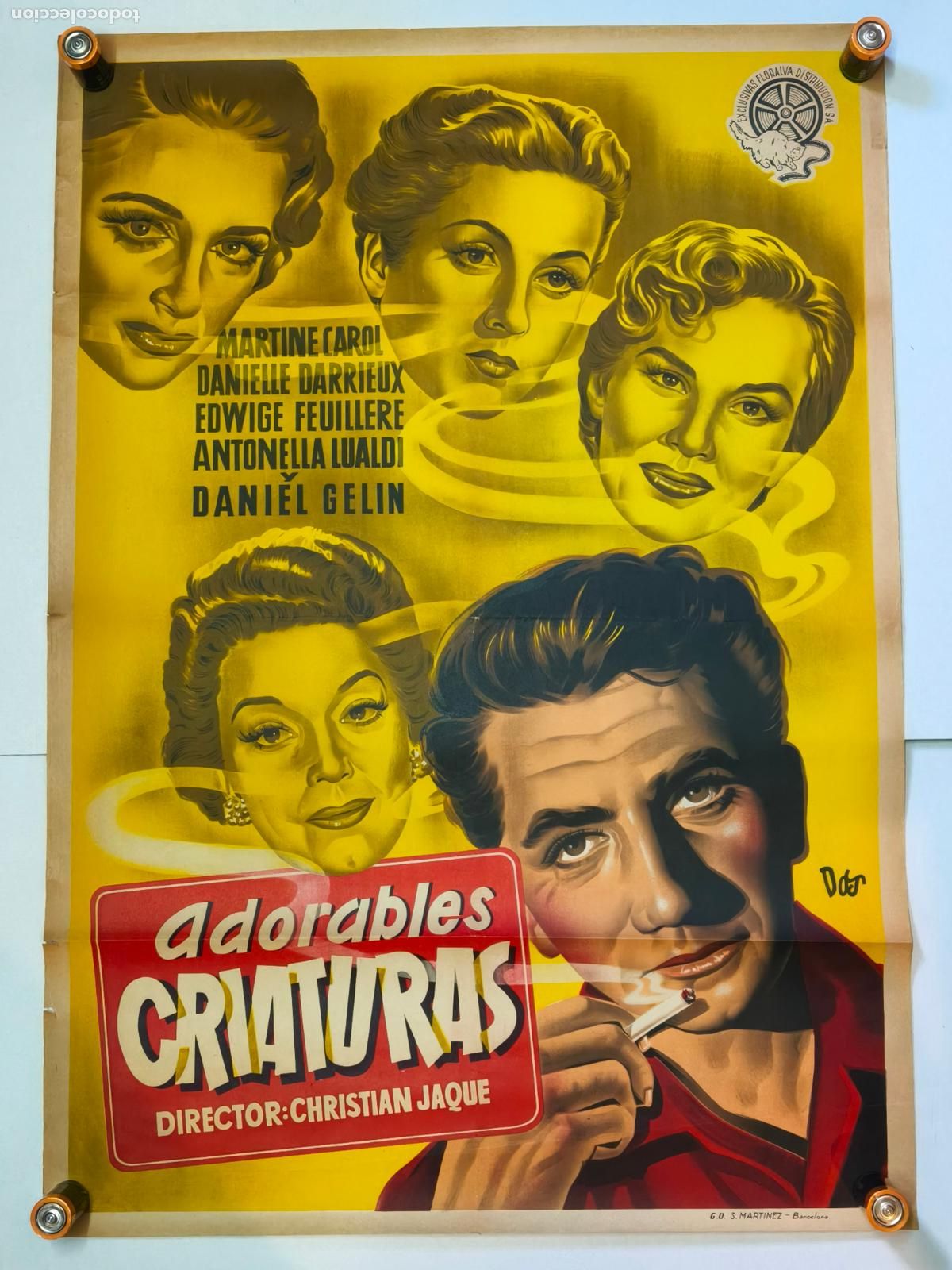 Cine: ADORABLES CRIATURAS CARTEL LITOGRAFICO DE 1952