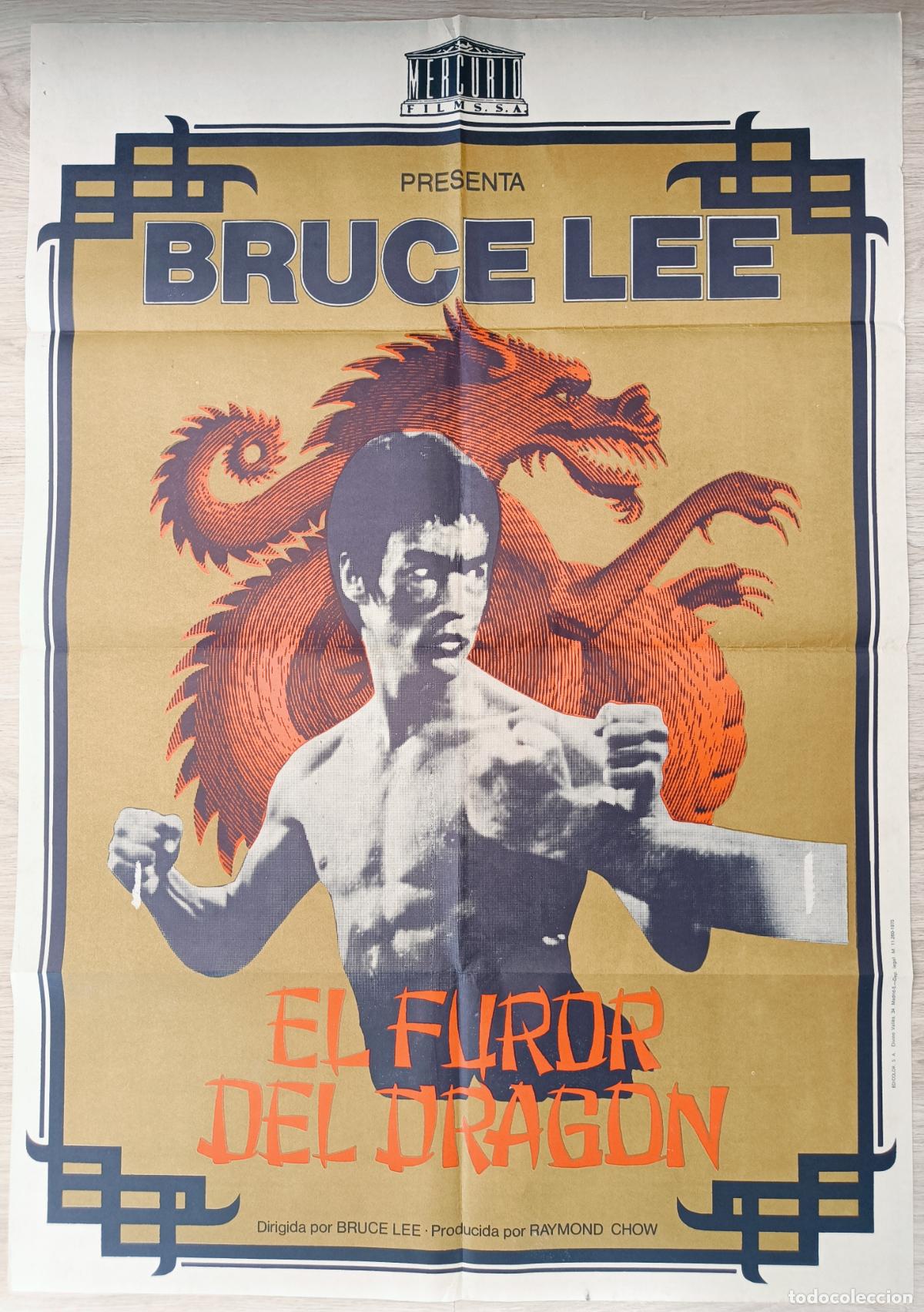 Cine: CARTEL CINE EL FUROR DEL DRAGON BRUCE LEE 1975 C2810