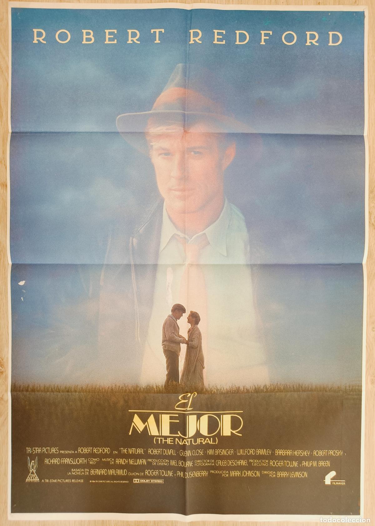 Cine: CARTEL CINE EL MEJOR THE NATURAL ROBERT REDFORD GLENN CLOSE 1984 C2812