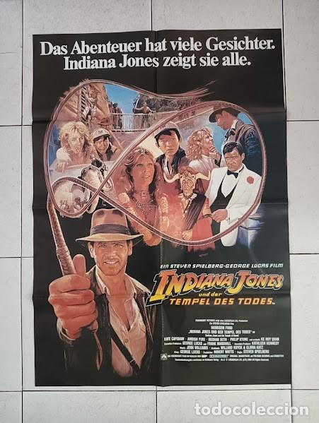 Cine: PJE 0264 INDIANA JONES Y EL TEMPLO MALDITO HARRISON FORD STEVEN SPIELBERG POSTER ORIG ALEMAN 60X84