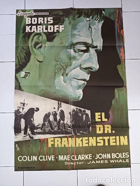 Cine: VKD 2203 EL DOCTOR FRANKENSTEIN BORIS KARLOFF POSTER ORIGINAL POSTER ORIGINAL 70X100 ESPA&Ntilde;OL