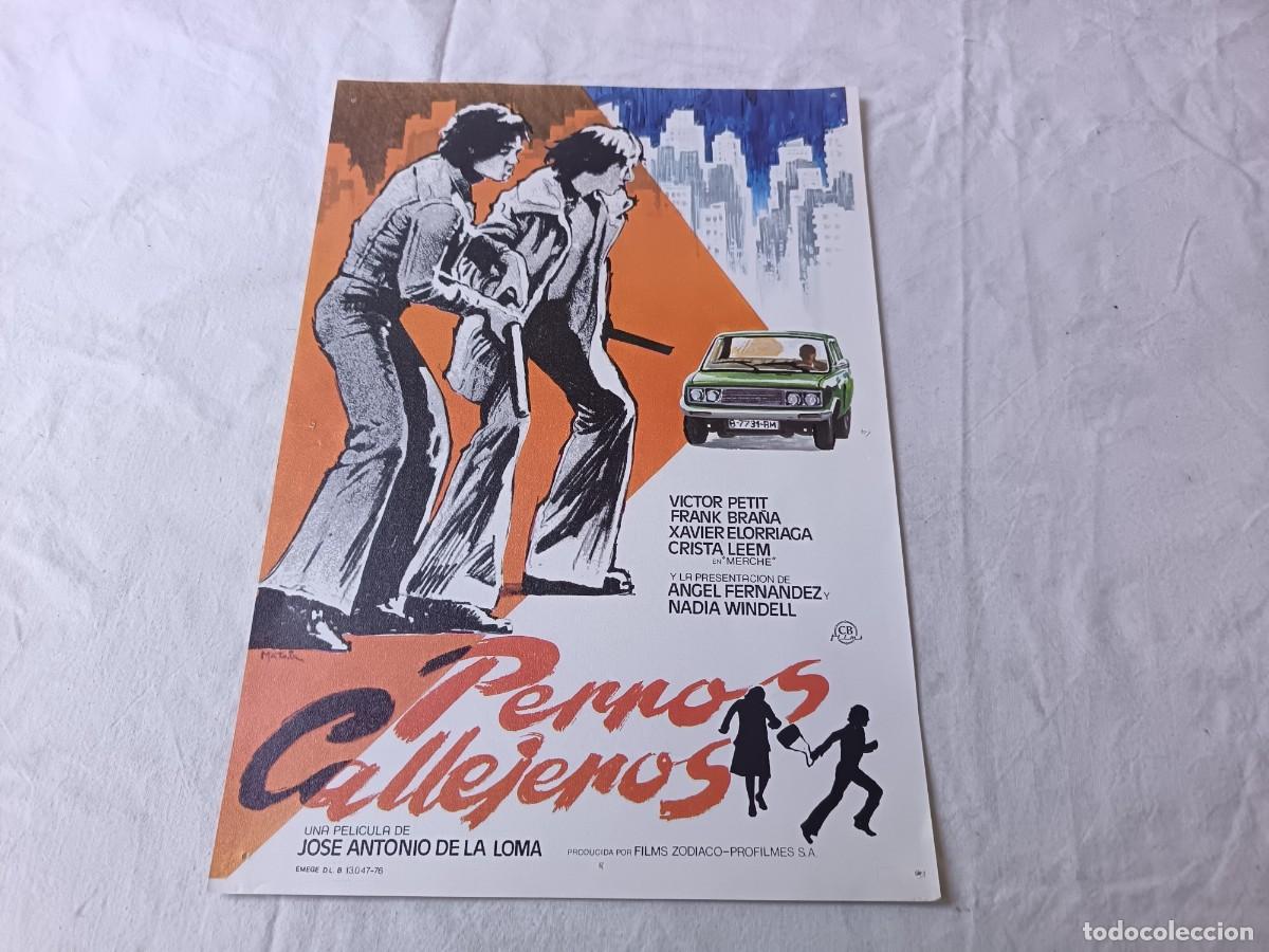 Kino: Cartel de Cine, antiguo o vintage, Perros Callejeros, unos 24 x 34 cms.