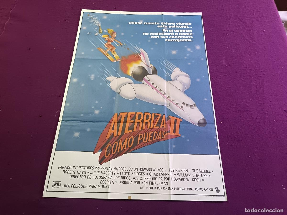Cine: CC14, Cartel de Cine Gran Formato, Aterriza como Puedas II, unos 100 x 70 cms.