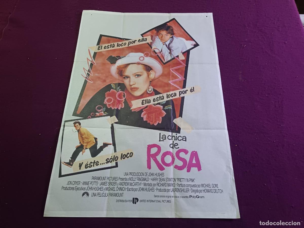 Cine: CC18, Cartel de Cine Gran Formato, La Chica de Rosa, unos 100 x 70 cms.