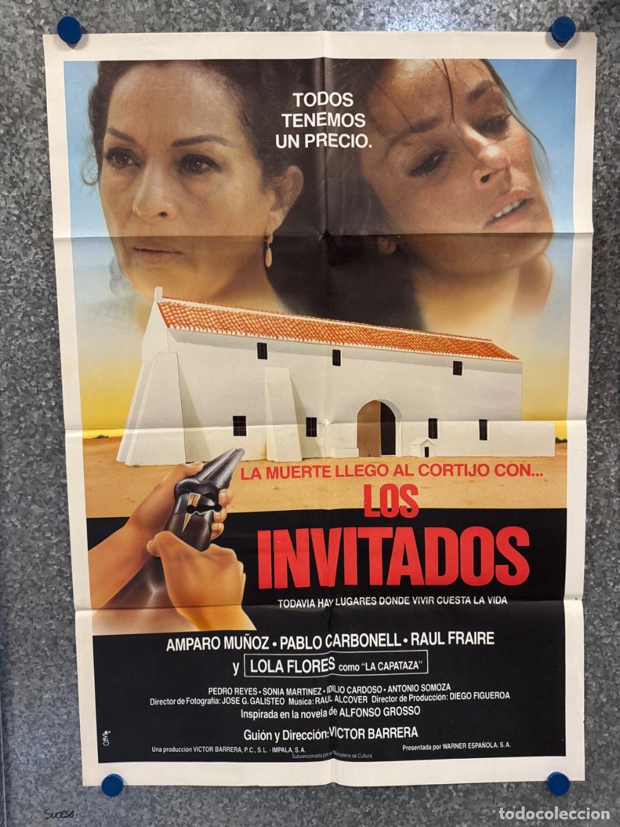 Cine: Los invitados, Amparo Mu&ntilde;oz, Pablo Carbonell, POSTER ORIGINAL