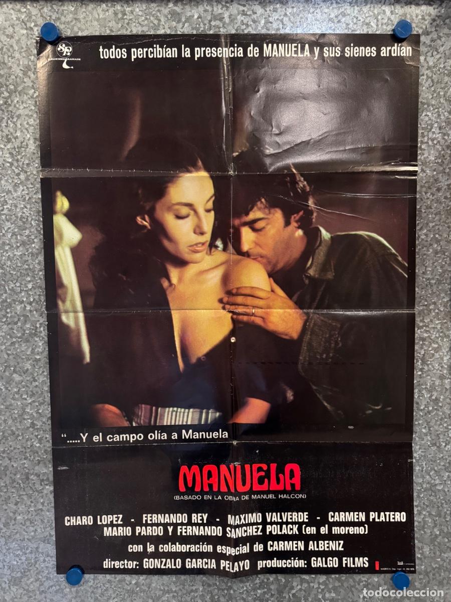 Cine: MANUELA, Charo Lopez, Fernando Rey, A&ntilde;o 1976, POSTER ORIGINAL