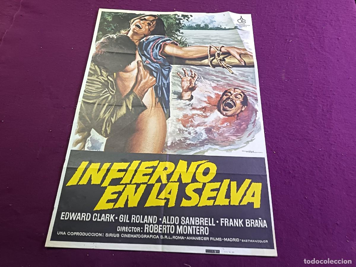 Cinema: CC25, Cartel de Cine Gran Formato, Infierno en la Selva, unos 100 x 70 cms.