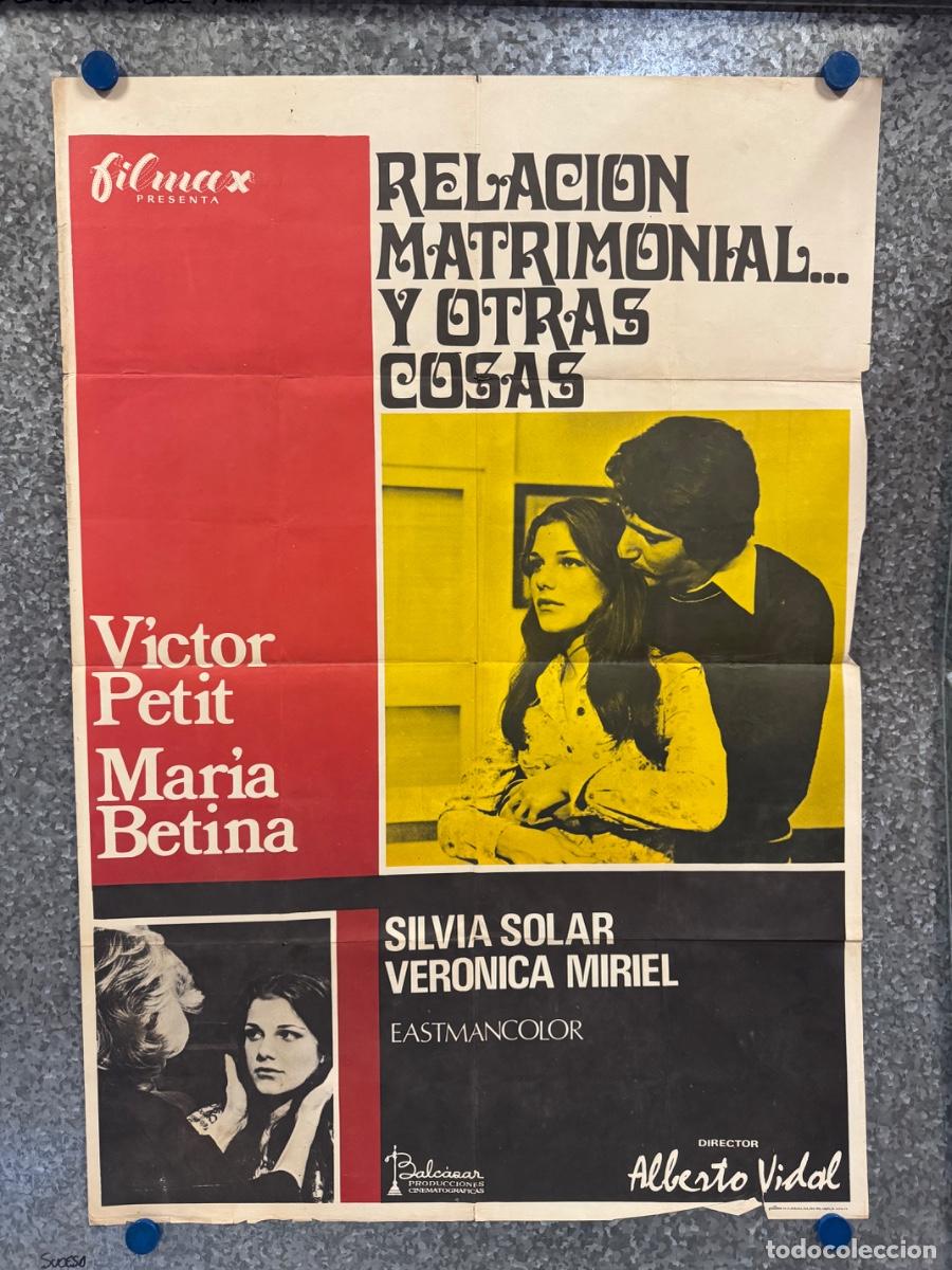 Cine: Relacion matrimonial y otras cosas, Victor Petit, Maria Betina, A&ntilde;o 1975, POSTER ORIGINAL