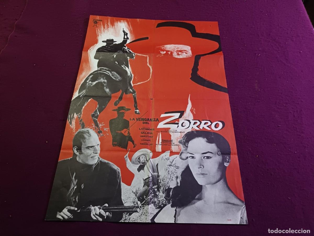 Cinema: CC36, Cartel de Cine Gran Formato, La Venganza del Zorro, unos 100 x 70 cms.