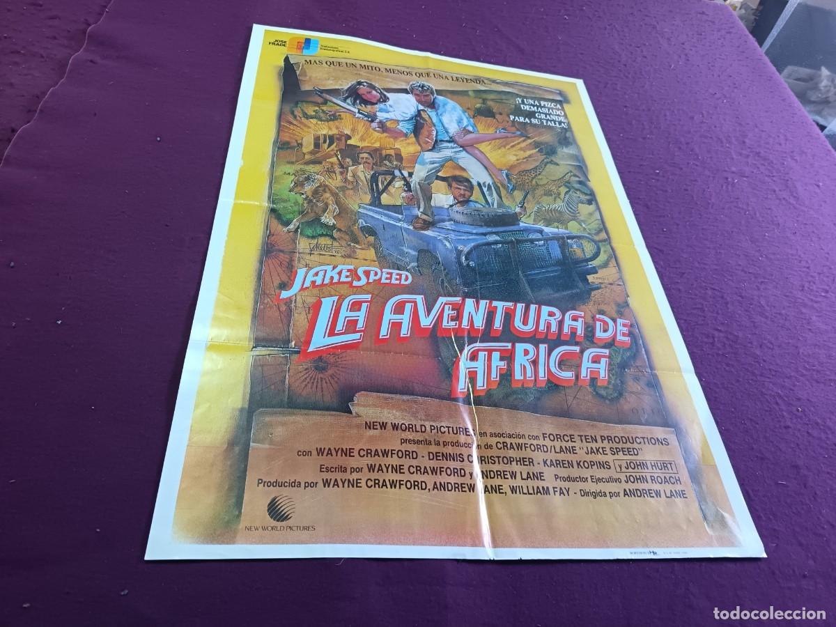 Cinema: CC43, Cartel de Cine Gran Formato, Jake Speed, La Aventura de &Aacute;frica, unos 100 x 70 cms.