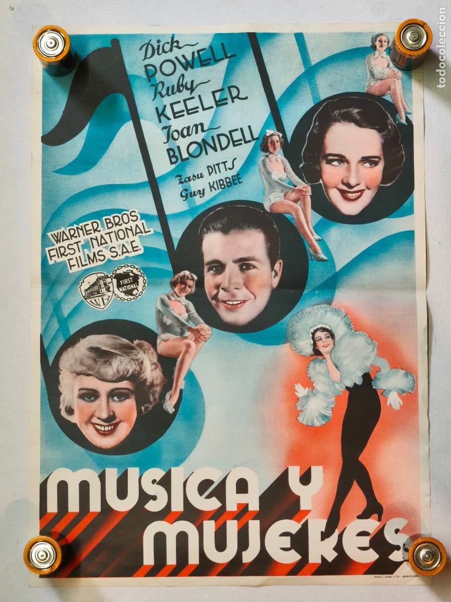 Cinema: MUSICA Y MUJERES POSTER DE 1935