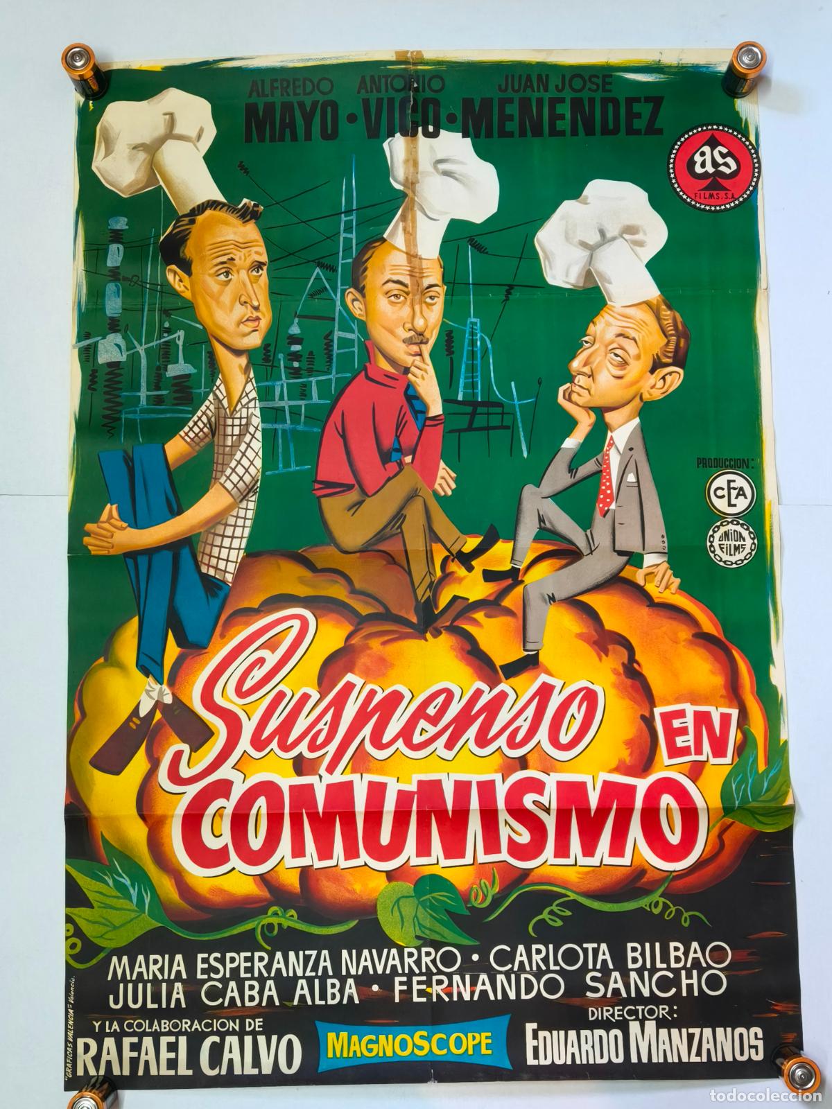 Cine: SUSPENSO EN COMUNISMO CARTEL LITOGRAFICO 1956