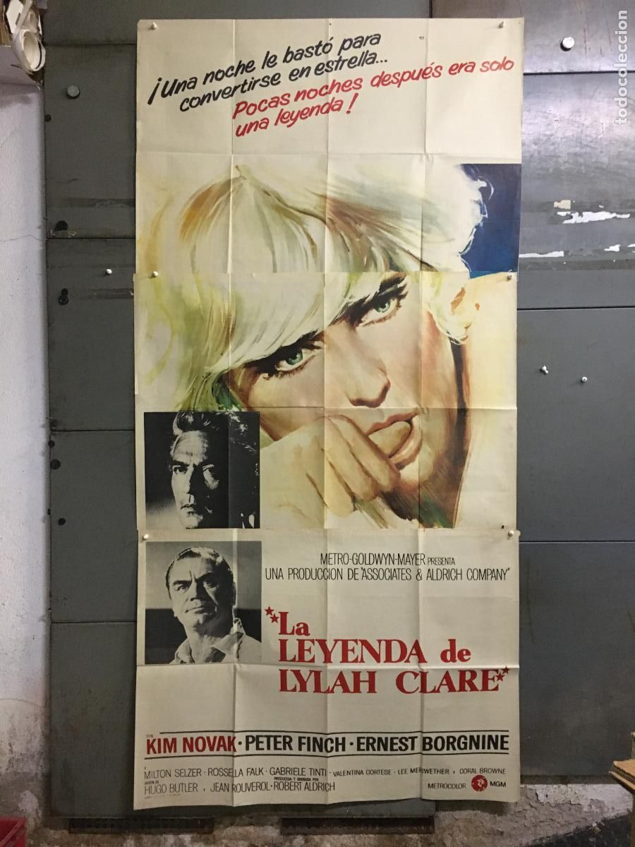 Cine: AFE87 LA LEYENDA DE LYLAH CLARE KIM NOVAK POSTER ORIGINAL 3 hojas 100X205 ESTRENO