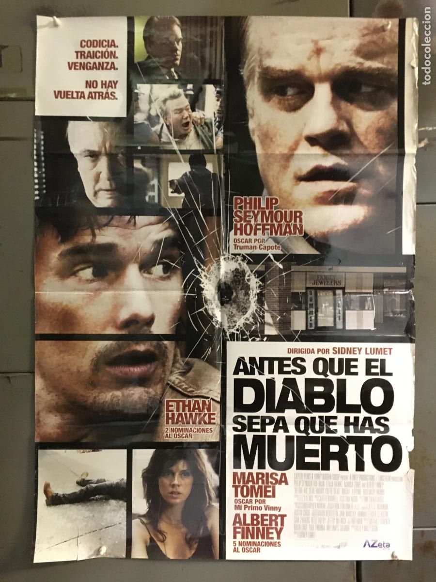 Cinema: AFE92 ANTES QUE EL DIABLO SEPA QUE HAS MUERTO SIDNEY LUMET POSTER ORIGINAL 70X100 ESTRENO