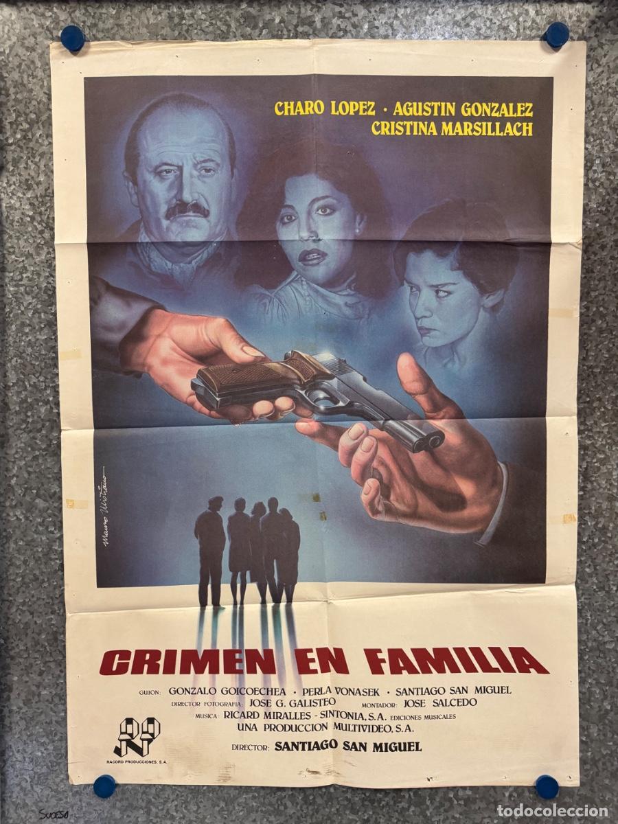 Cine: Crimen en familia, Charo Lopez, Agustin Gonzalez, POSTER ORIGINAL