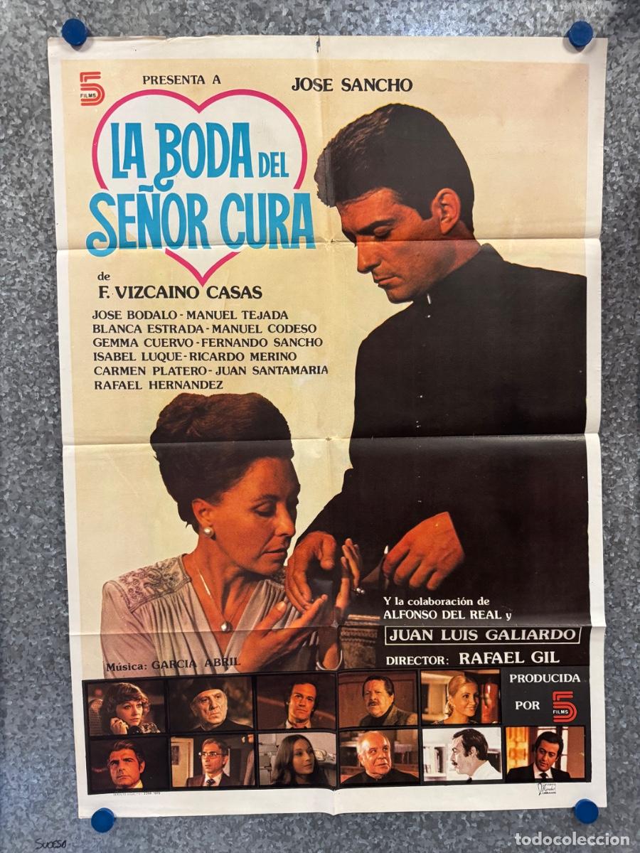 Cine: La boda del se&ntilde;or cura, Jose Sancho, Jose Bodalo, A&ntilde;o 1979, POSTER ORIGINAL