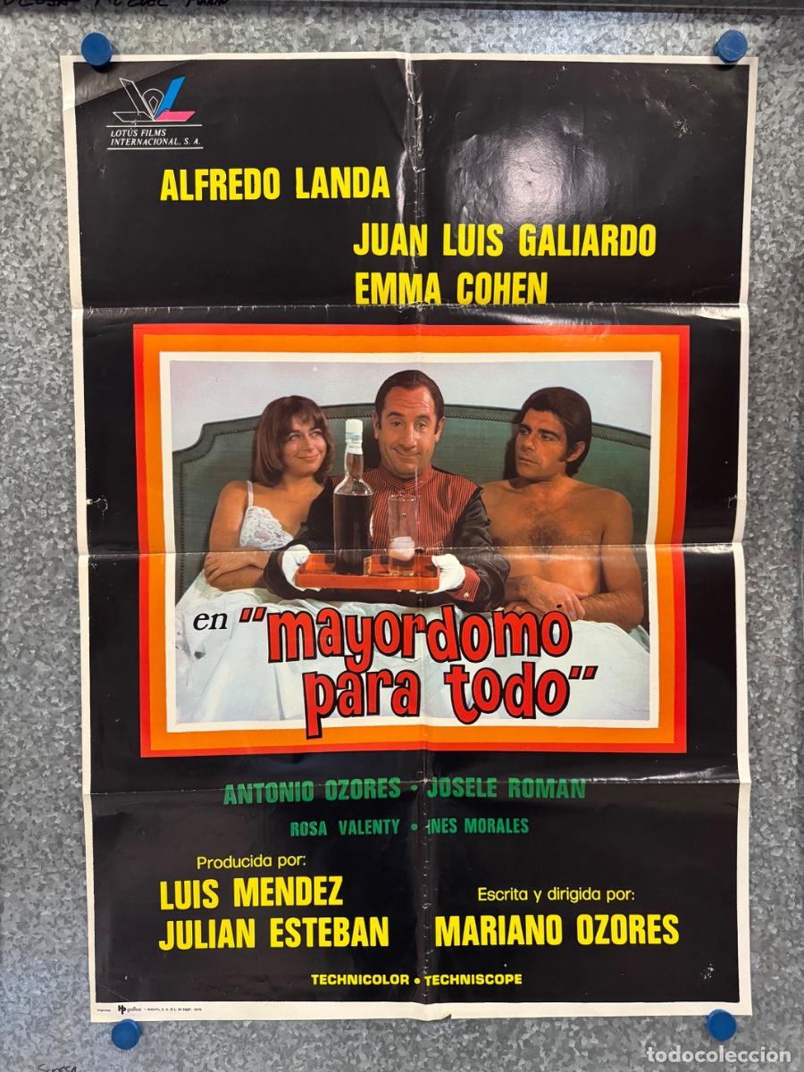 Cine: Mayordomo para todo, Alfredo Landa, Emma Cohen, A&ntilde;o 1976, POSTER ORIGINAL