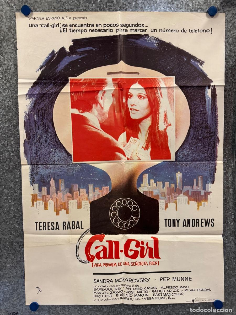 Cine: Call Girl, Teresa Rabal, Tony Andrews, A&ntilde;o 1976, POSTER ORIGINAL