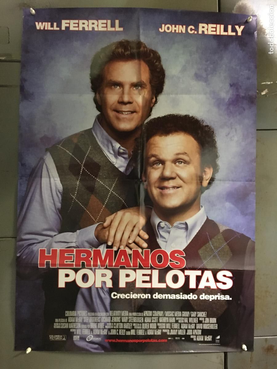 Cinema: AFF05 HERMANOS POR PELOTAS JOHN C. REILLEY WILL FERRELL POSTER ORIGINAL 70X100 ESTRENO