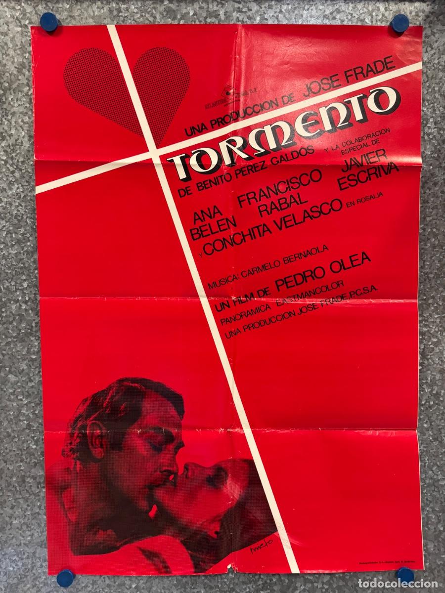 Cine: Tormento, Javier Escriva, Conchita Velasco, A&ntilde;o 1974, POSTER ORIGINAL