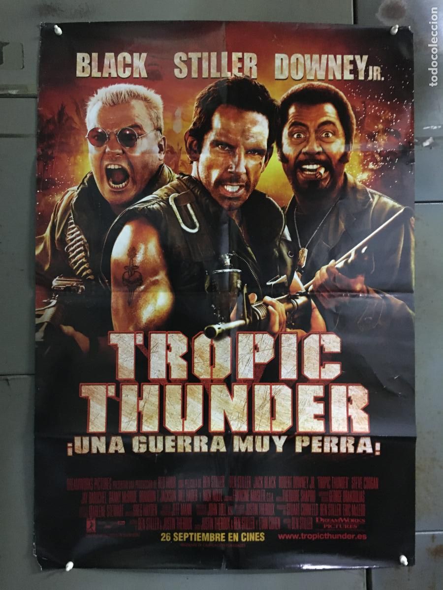 Cinema: AFF07 TROPIC THUNDER RONERT DOWNEY JR. BEN STILLER JACK BLACK POSTER ORIGINAL 70X100 ESTRENO h2