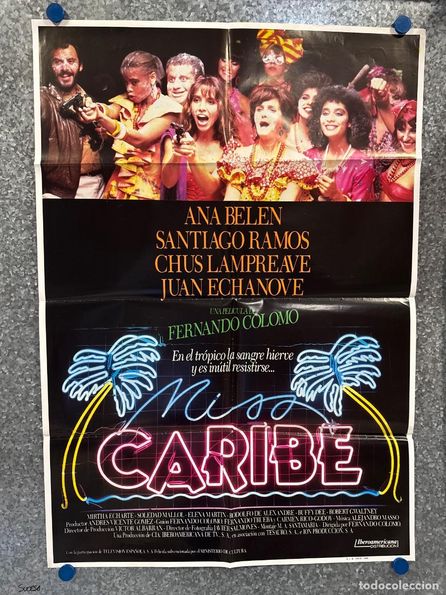 Cine: Caribe, Ana Belen, Santiago Ramos, A&ntilde;o 1988, POSTER ORIGINAL
