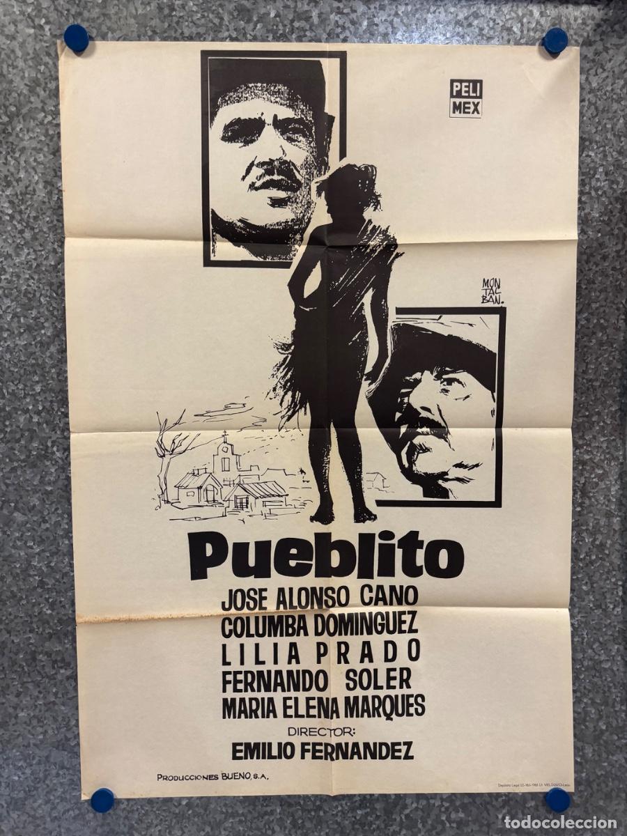 Cine: Pueblito, Jose Alfonso, Columbia Dominguez, A&ntilde;o 1965, POSTER ORIGINAL