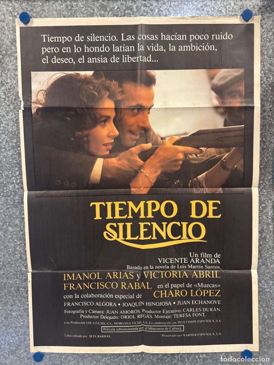 Cine: Tiempo de silencio, Imanol Arias, Victoria Abril, A&ntilde;o 1985, POSTER ORIGINAL