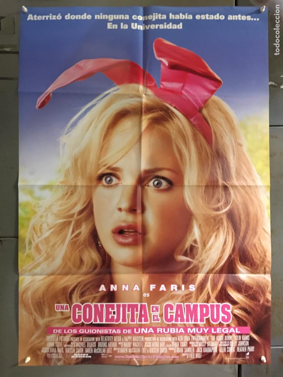 Cin&eacute;ma: AFF08 UNA CONEJITA EN EL CAMPUS ANNA FARIS POSTER ORIGINAL 70X100 ESTRENO h0