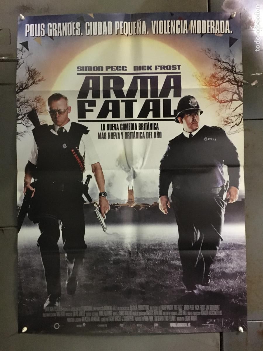 Cin&eacute;ma: AFF14 ARMA FATAL SIMON PEGG NICK FROST POSTER ORIGINAL 70X100 ESTRENO h0