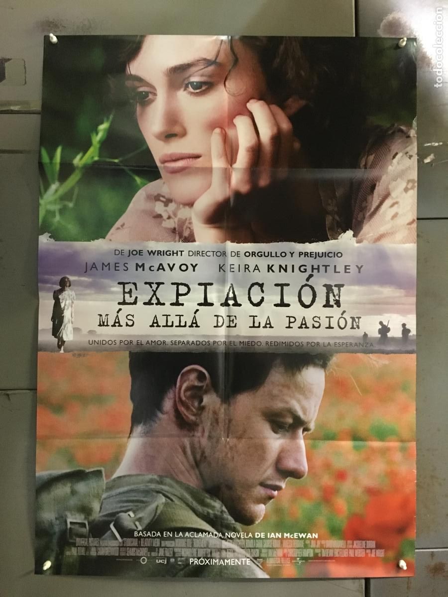 Cine: AFF16 EXPIACION MAS ALLA DE LA PASION JAMES McAVOY KEIRA KNIGHTLEY POSTER ORIGINAL 70X100 ESTRENO h0