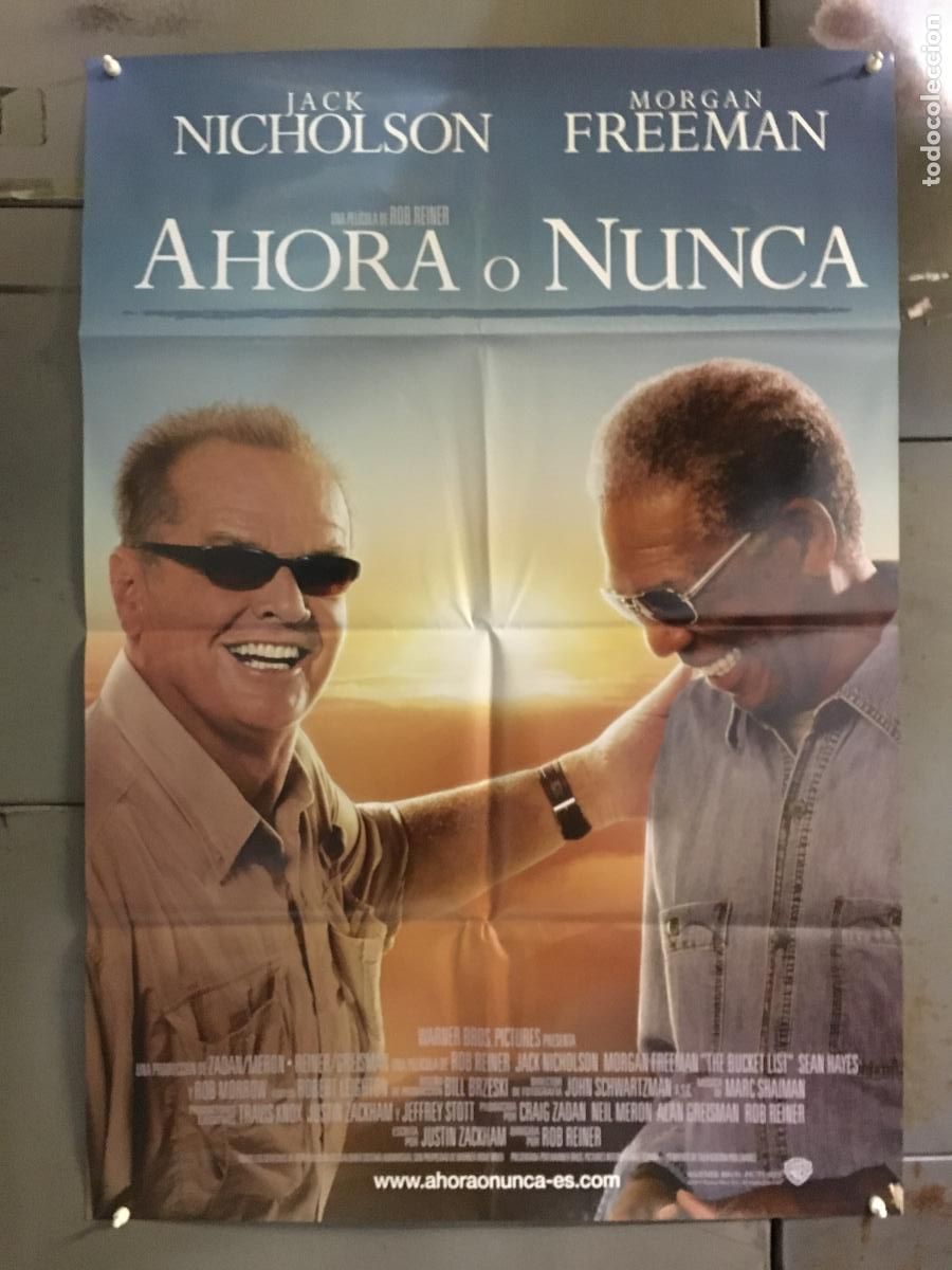 Cine: AFF18 AHORA O NUNCA JACK NICHOLSON MORGAN FREEMAN POSTER ORIGINAL 70X100 ESTRENO h4