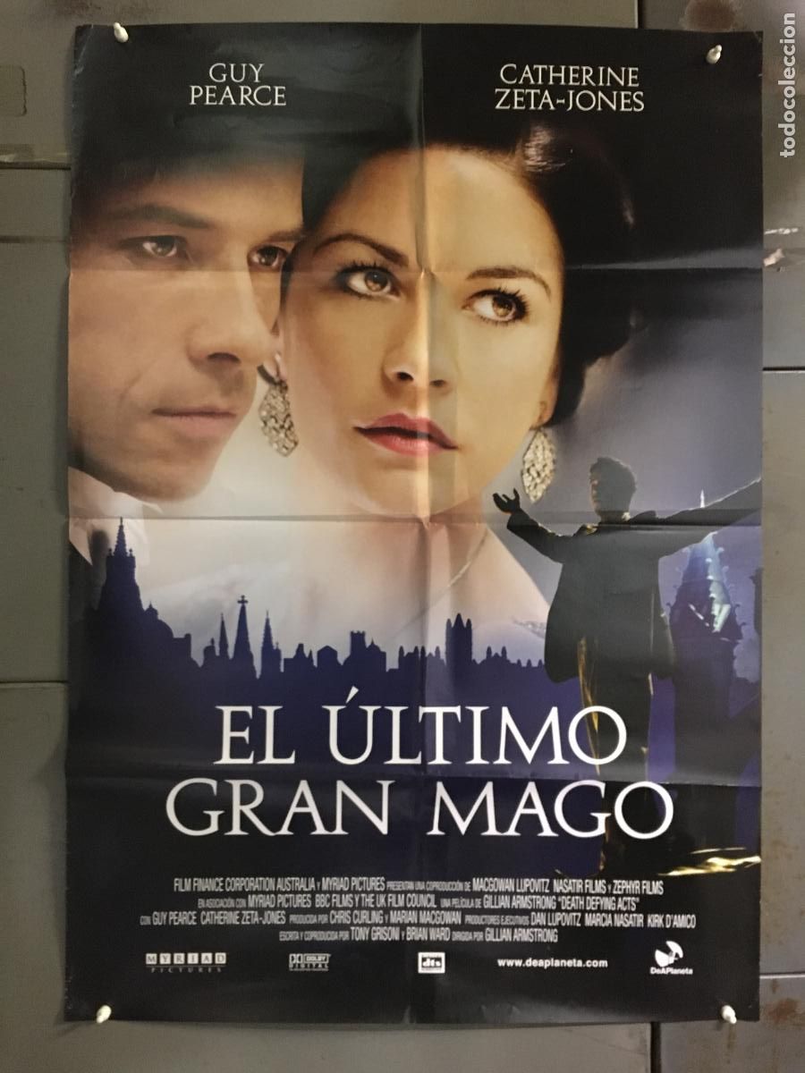 Cine: AFF19 EL ULTIMO GRAN MAGO GUY PEARCE CATHERINE ZETA-JONES POSTER ORIGINAL 70X100 ESTRENO h0