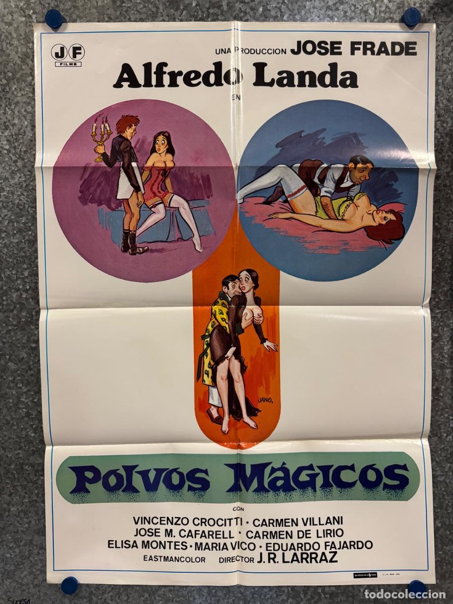 Cine: Polvos magicos, Alfredo Landa, Carmen Villani, A&ntilde;o 1979, POSTER ORIGINAL
