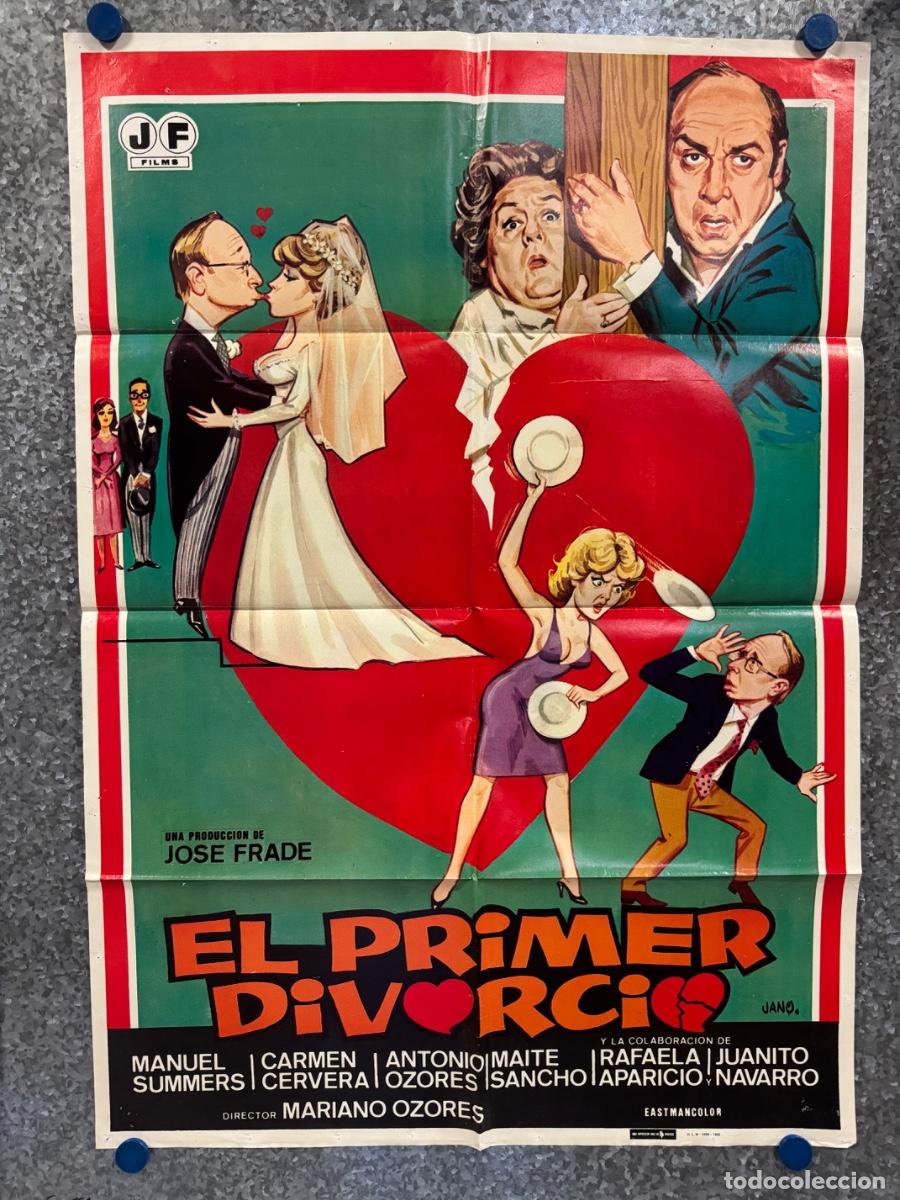 Cine: El primer divorcio, Manuel Summers, Carmen Cervera, A&ntilde;o 1982, POSTER ORIGINAL