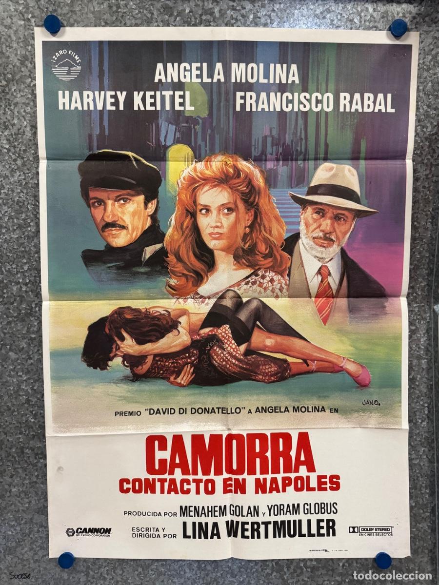 Cine: Camorra contacto en Napoles, Angela Molina , Harvey Keitel, A&ntilde;o 1986, POSTER ORIGINAL
