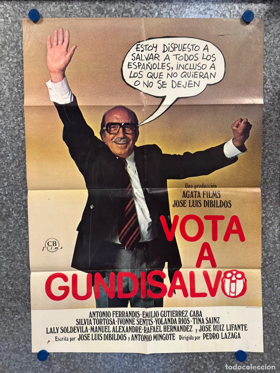 Cine: Vota a Gundisalvo, Antonio Ferrandis , Emilio Gutierrez, A&ntilde;o 1977, POSTER ORIGINAL