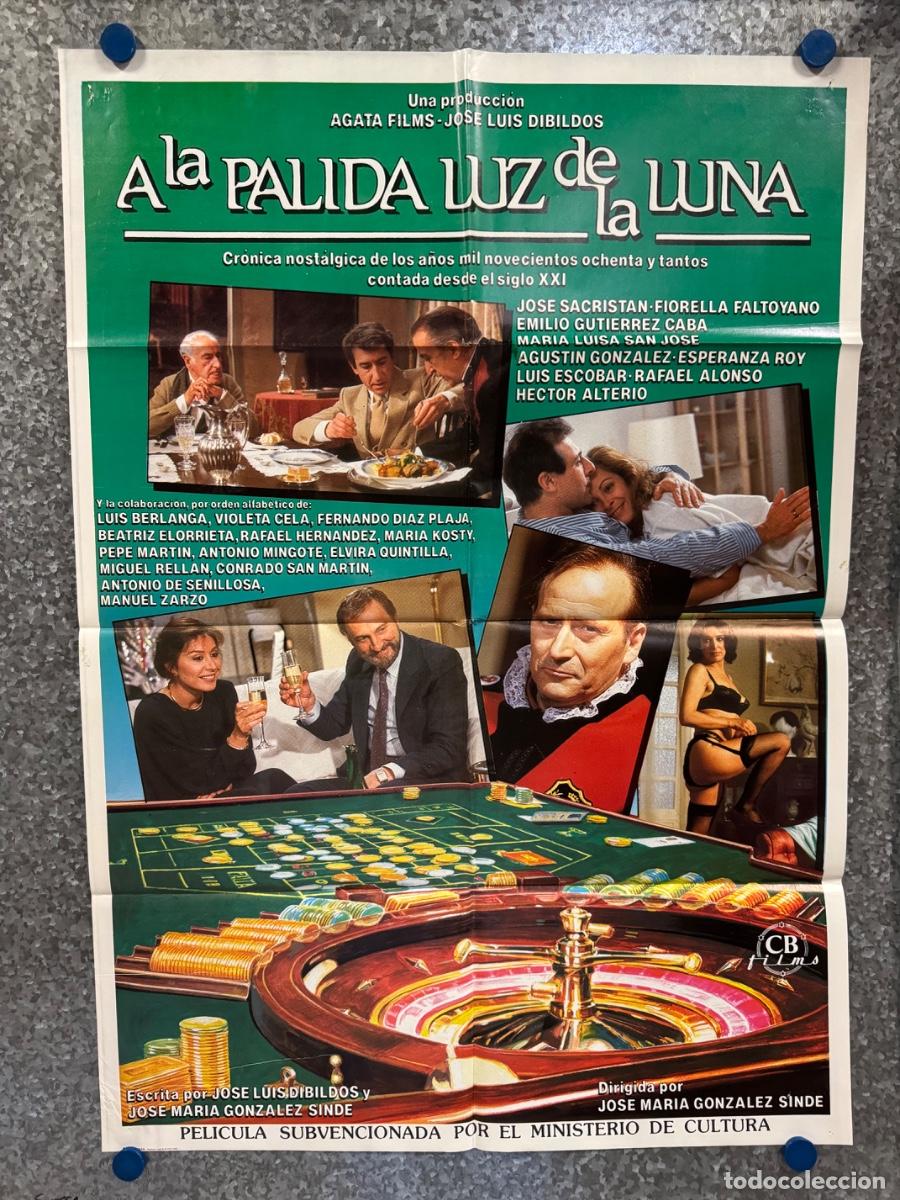 Cine: A la palida luz de la luna, Jose Sacristan , Emilio Gutierrez, A&ntilde;o 1985, POSTER ORIGINAL