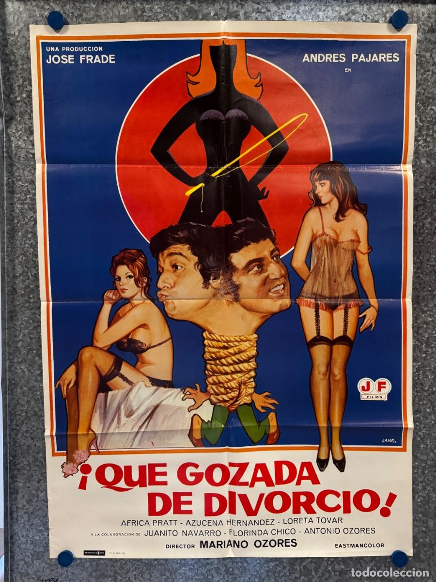 Cine: Que gozada de divorcio, Andres Pajares , Africa Pratt, A&ntilde;o 1981, POSTER ORIGINAL