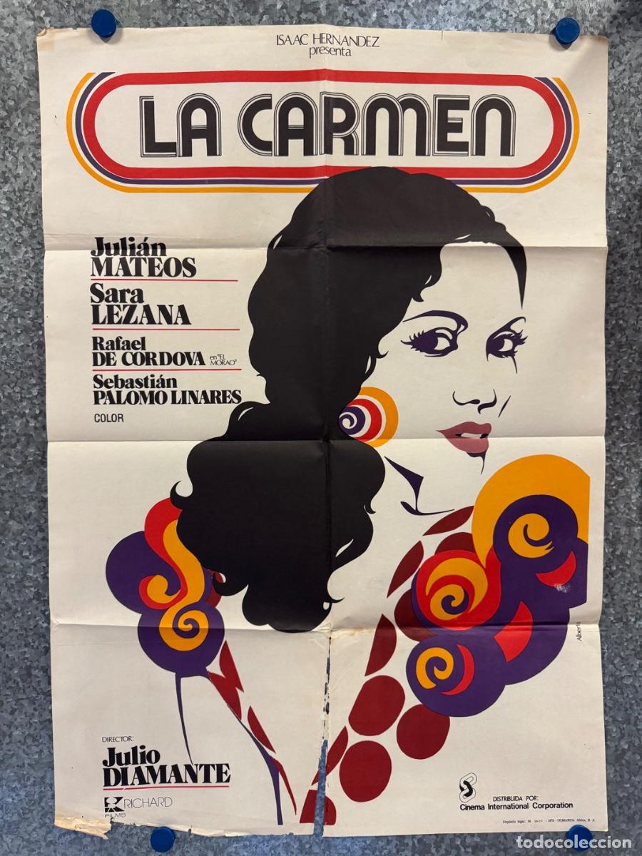 Cine: La Carmen, Juan Mateos , Sara Lezana, A&ntilde;o 1975, POSTER ORIGINAL