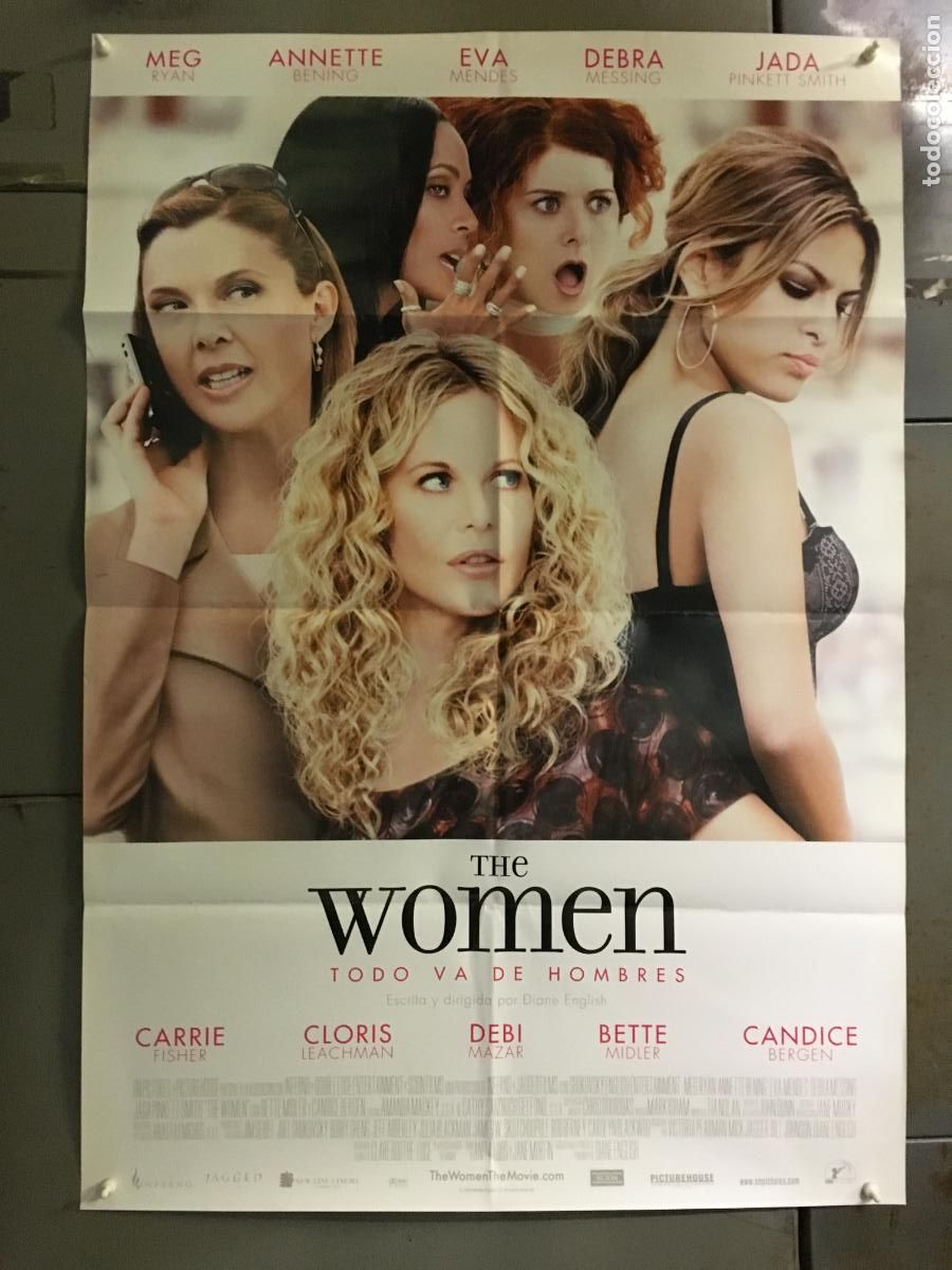 Cine: AFF29 THE WOMEN MEG RYAN EVA MENDES ANNETTE BENNING CARRIE FISHER POSTER ORIGINAL 70X100 ESTRENO h0