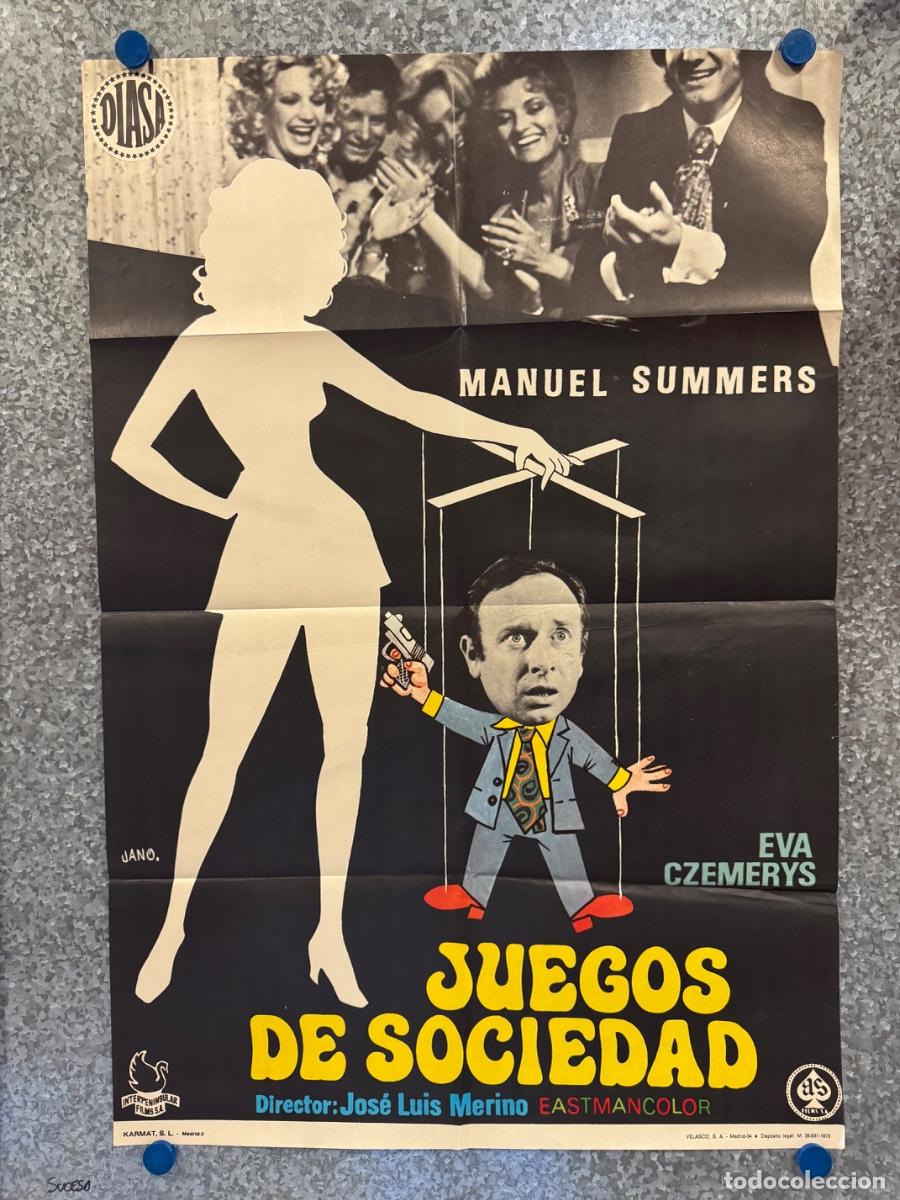 Cine: Juegos de sociedad, Manuel Summers , Eva Czemerys, A&ntilde;o 1973, POSTER ORIGINAL