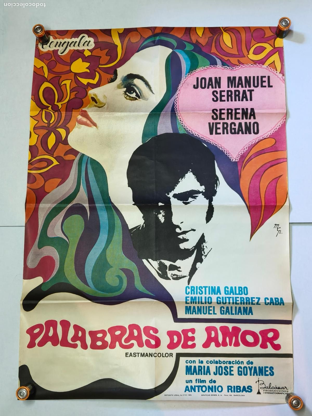 Cine: JOAN MANEL SERRAT PALABRAS DE AMOR CARTEL DE 1969