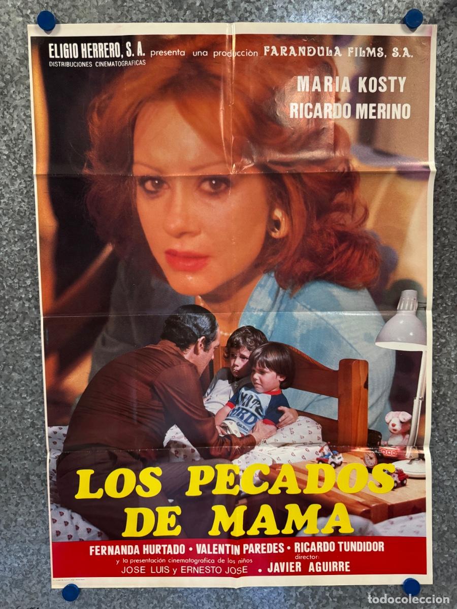 Cine: Los pecados de mama, Maria Kosty , Ricardo Merino, A&ntilde;o 1980, POSTER ORIGINAL