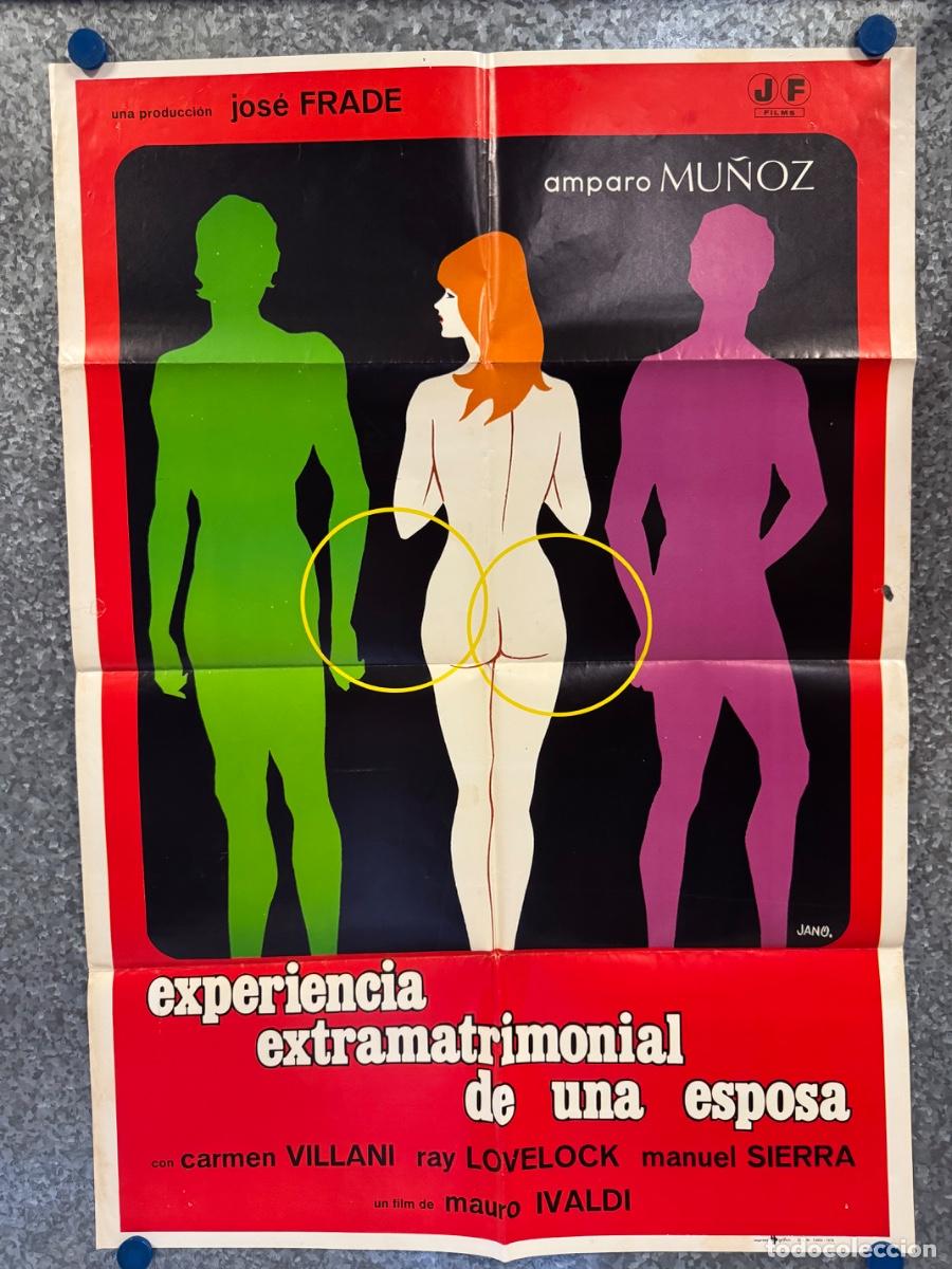 Cine: Experiencia extramatrimonial de una esposa, Amparo Mu&ntilde;oz , Manuel Sierra, A&ntilde;o 1979, POSTER ORIGINAL