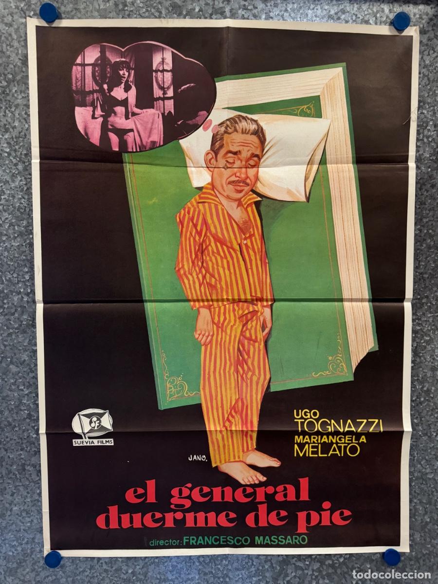Cine: El general duerme de pie, Ugo Tognazzi , Mariangela Melato, POSTER ORIGINAL