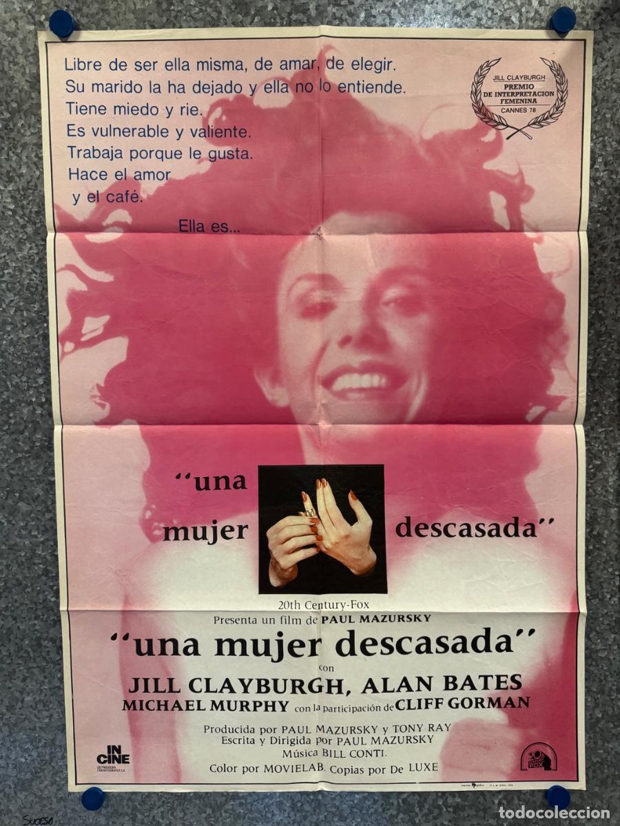Cine: Una mujer descasada, Jill Clayburgh , Alan Bates, A&ntilde;o 1978, POSTER ORIGINAL