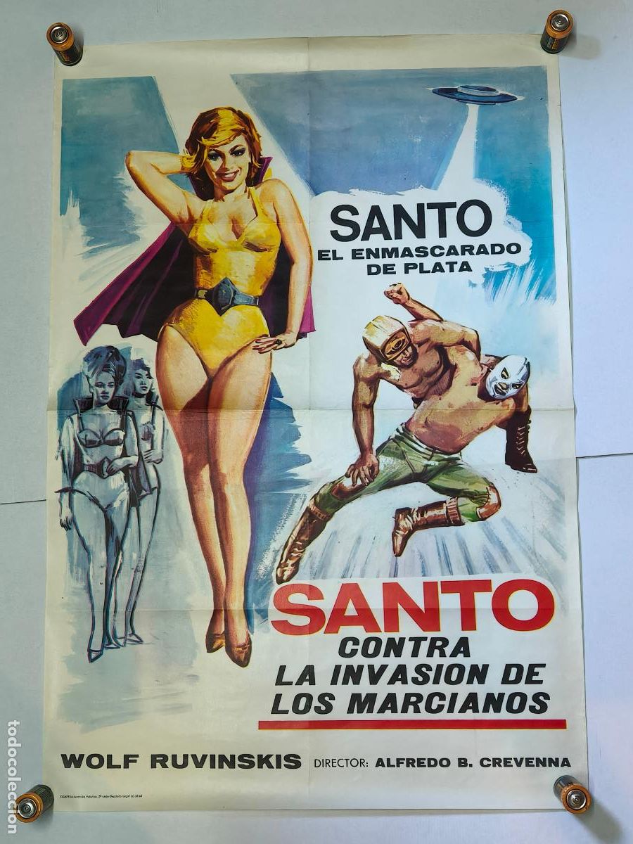 Cin&eacute;ma: SANTO CONTRA LA INVASI&Oacute;N DE LOS MARCIANOS CARTEL DE 1968