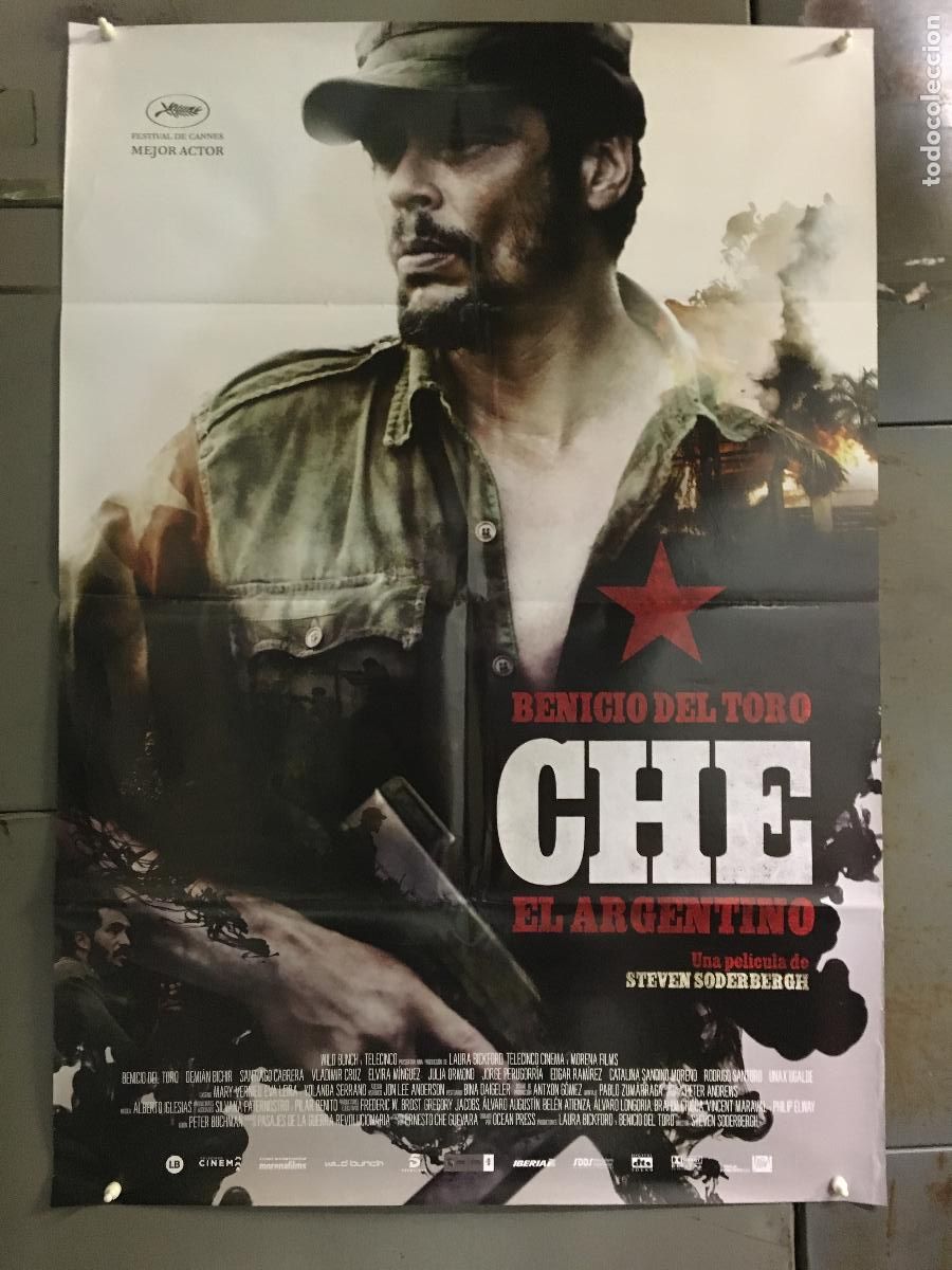Cine: AFF33 CHE EL ARGENTINO BENICIO DEL TORO STEVEN SODERBERGH POSTER ORIGINAL 70X100 ESTRENO h0